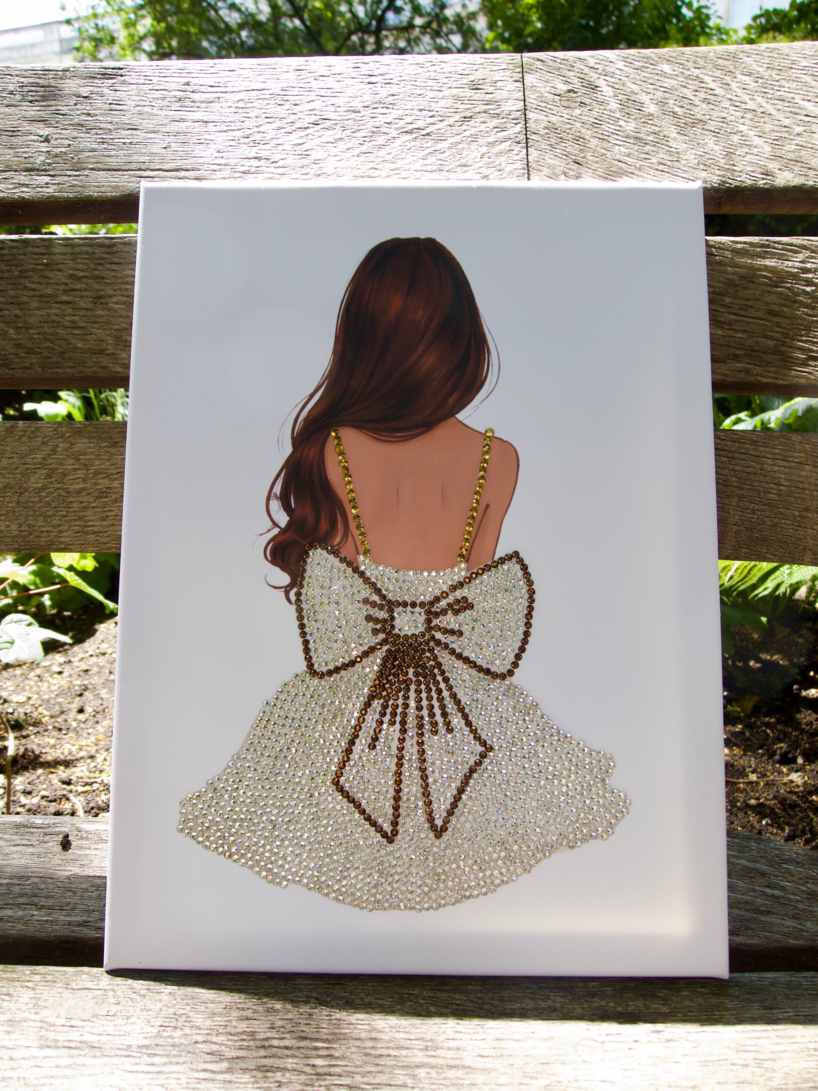 Dress with bow Rhinestone Kit