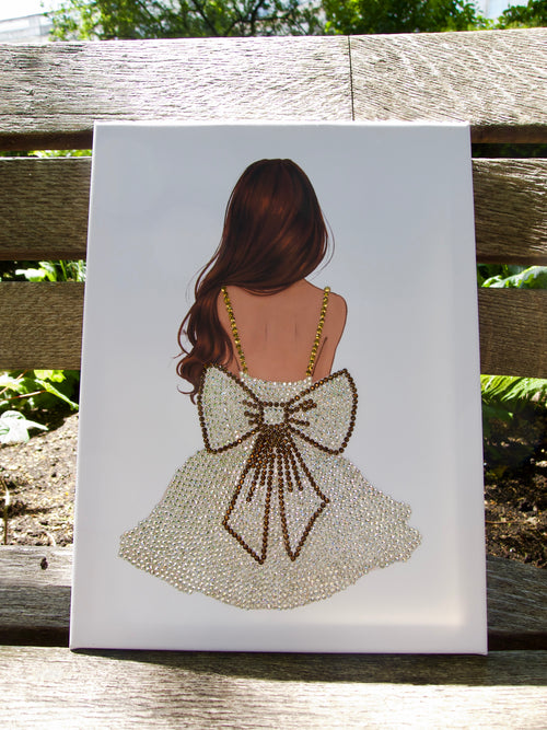 Dress with bow Rhinestone Kit